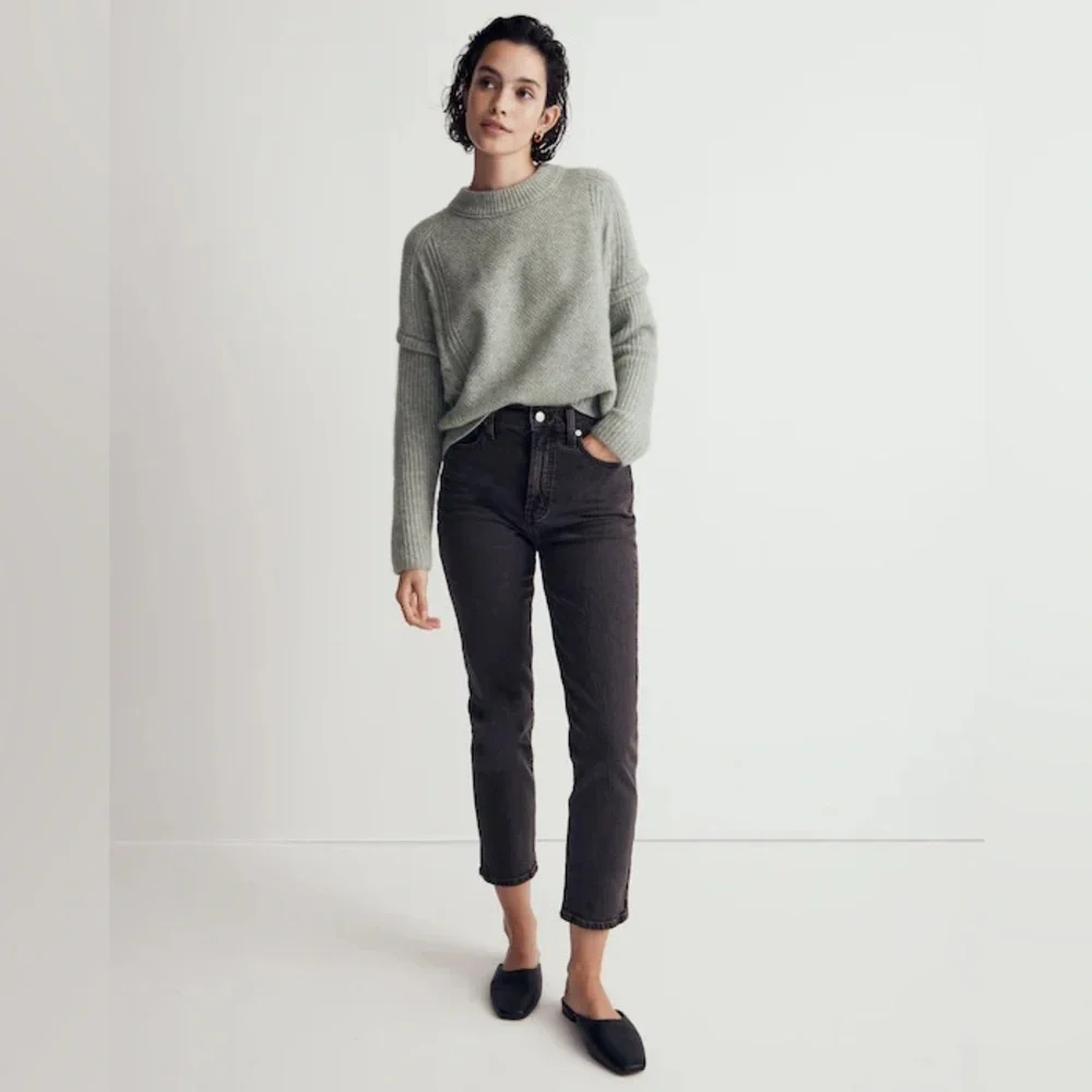 Madewell Havener Cable Stitch Crewneck Sweater - Size S